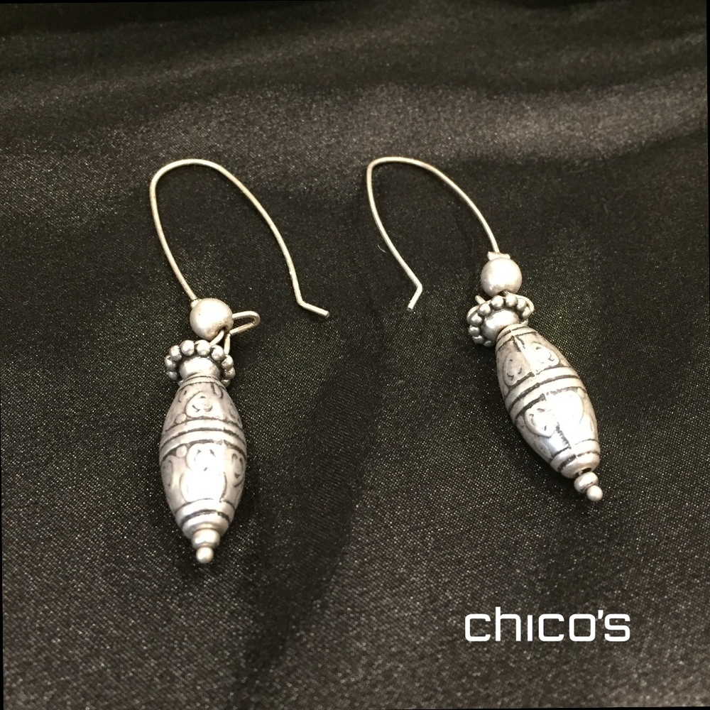 Chico's Silver Tone Dangle Earrings